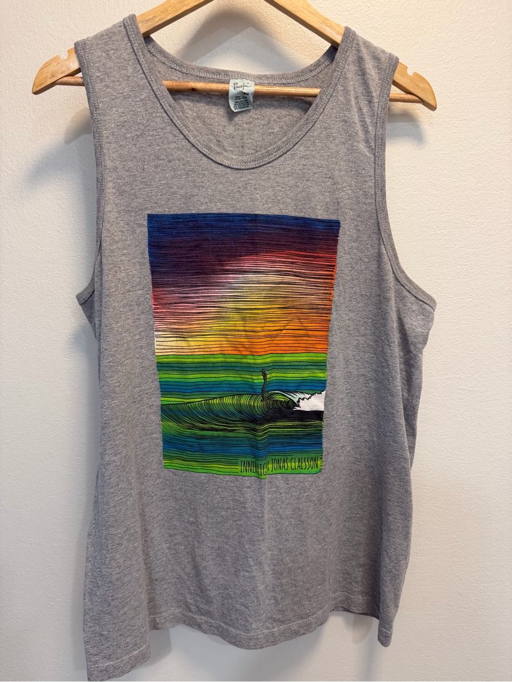 Pacific Gray Graphic Tank with Jonas Claesson Art Print